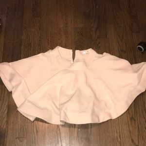 creamy-salmon colored zipper back skirt